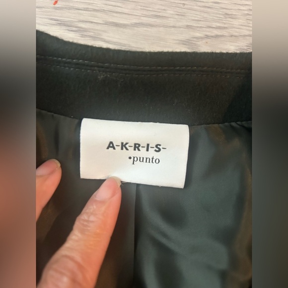 Akris Punto Wiool Cashmere Black Blazer Size M - Picture 2 of 7